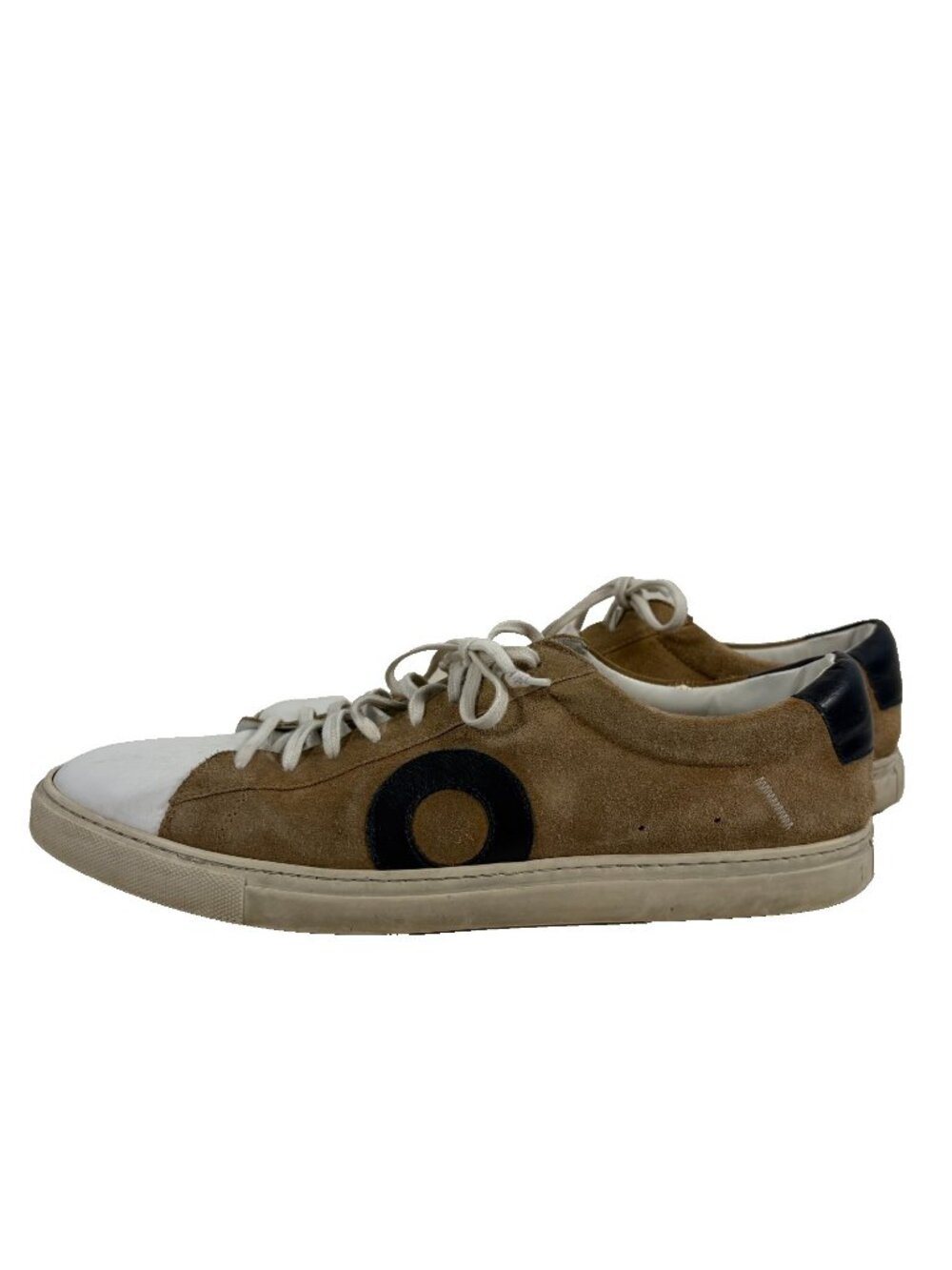 Oliver Cabell Low 1 Shoes Mens Size 14 Brown Navy Blue White Suede Made In Italy